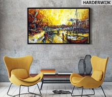 Schilderij Harderwijk Haven