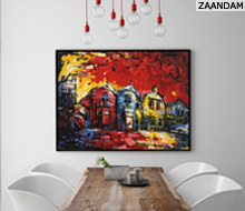 Schilderij woonhuis Zaandam
